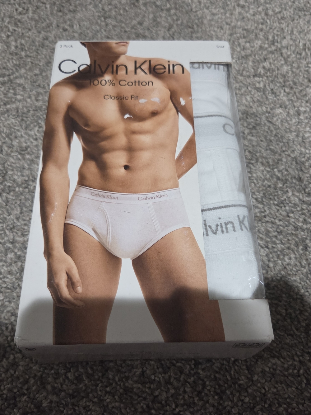 Calvin Klein White Men’s Classic Cotton Briefs - White (3 Pack) Size Xl New
